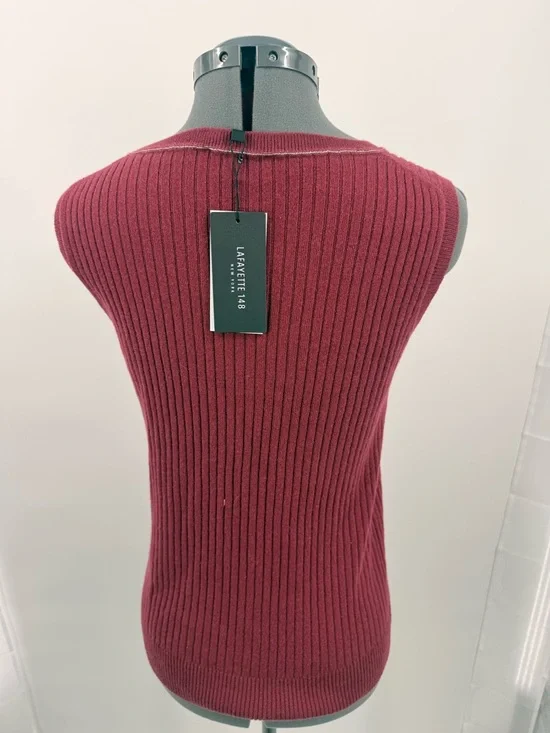 Lafayette 148 New York Ribbed Sleeveless Knit Top Size M NWT - Picture 4 of 5